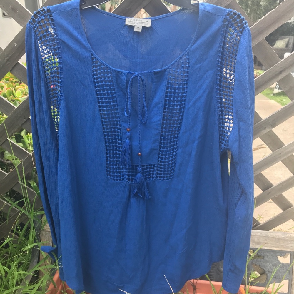 Beautiful Blue Gauzy Top